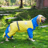 Dog Raincoat  Waterproof Dogface Large Dog Rain Coat Jacket Reflective Adjustable Pet Dog Raincoat with Hood Pet Supplies