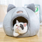 Winter Warm Cat Bed Plush Soft Portable Foldable Cute Cat House Cave Sleeping Bag Cushion Thickened Pet Bed Kittens Products