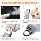 Professional Pet Nail Clipper Scissors LED Light Pet Dog Cat Nail Toe Claw Scissors  Nail Trimmer Animal Pet Supplies
