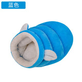 Closed cat litter warm pet cat sleeping bag kitten puppy thickening house winter small dog semi-closed bed pet supplies