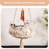 Mewoofun Handwoven Cat Window Perch Bed with Hanging Bed Hammock for Indoor Outdoor Cat Sleeping Climbing Playing US Shipping