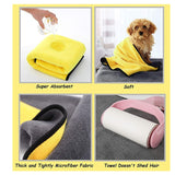 Quick-drying Pet Dog and Cat Towels Soft Fiber Towels Water-absorbent Bath Towel Convenient Pet Shop Cleaning Towel Pet Supplies