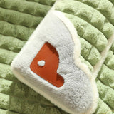 MADDEN Winter Warm Dog Mat Luxury Pad for Small Medium Dogs Plaid Bed for Cats Dogs Fluff Sleeping Removable Washable Pet Beds