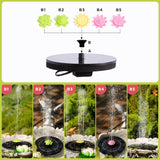Solar Pump Water Fountain Energy Saving Floating Fountain With 5 Flower Shape Nozzles Bird Bath Swimming Pool Garden Decoration