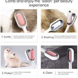 Pet Grooming Brush Cleaning Pet Comb Dog Accessories Pet Brush Remove Loose Pet Hair 2 In 1 Gentle Massage Design Durable Relax