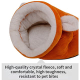 Closed cat litter warm pet cat sleeping bag kitten puppy thickening house winter small dog semi-closed bed pet supplies
