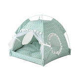 Pet Dog Tent House Flower Print Enclosed Cat Tent Bed Indoor Folding Portable Cozy Kitty Bed Kennel for Small Dogs Puppy Cats