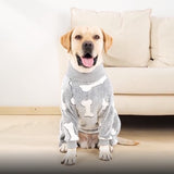 Four Legs Dog Pajamas Puppy Fleece Winter Warm Dog Jumpsuit Cute Pet Clothes Onesies For Medium Large Dogs Labrador Coat
