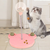 Cat Leaking Food Balls Self Playing Tumbler Toy Funny Swing Feeder Stick Kitten Puzzle Interactive Game Exercise Pet Products