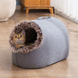 Pet House for Small Dog Cat Bed House Portable Enclosed Plush Pet Kitten Nest Winter Warm Soft Pet Cave Kennel Deep Sleep Sofa