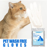 6pcs/Pack Pet No Washing Gloves for Cats and Dogs Bathing Grooming Easy to Use Just Lather-Wipe Dry Ideal Pets Wipes Cleaning