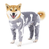 Four Legs Dog Pajamas Puppy Fleece Winter Warm Dog Jumpsuit Cute Pet Clothes Onesies For Medium Large Dogs Labrador Coat