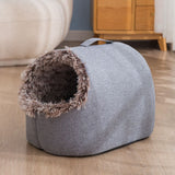 Pet House for Small Dog Cat Bed House Portable Enclosed Plush Pet Kitten Nest Winter Warm Soft Pet Cave Kennel Deep Sleep Sofa