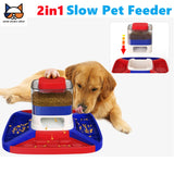 Dog Instant Non-Electric Automatic Slow Feeder Food Catapult Dispenser Anti-slip Pad with Puzzle Placemat Pet Training Toy Set
