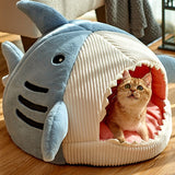 CAWAYI KENNEL Enclosed Warm Cat Bed for Portable Pet Beds Sweet Kittens Basket Cushion Cat Pillow Mat Tent Puppy Nest Cats House