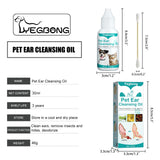 Dog Ear Cleaner Pets Otic Cleanser Drops Mild Cleansing Oil For Dogs & Cats Ear Cleansing Earwax Removal And Deodorization