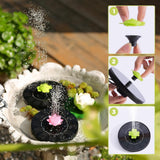 Solar Pump Water Fountain Energy Saving Floating Fountain With 5 Flower Shape Nozzles Bird Bath Swimming Pool Garden Decoration