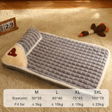 MADDEN Winter Warm Dog Mat Luxury Pad for Small Medium Dogs Plaid Bed for Cats Dogs Fluff Sleeping Removable Washable Pet Beds