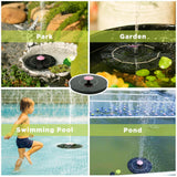Solar Pump Water Fountain Energy Saving Floating Fountain With 5 Flower Shape Nozzles Bird Bath Swimming Pool Garden Decoration