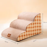 CAWAYI KENNEL PP Cotton Dog Sofa Stairs Pet 2/3/4 Steps Stairs for Small Dogs Cats Ramp Ladder Anti-slip Bed Stairs Pet Supplies
