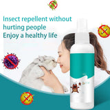 100ml Pet Home Spray Expel Fleas Lice Treatments Spray Quick and Handy Fleas Ticks Expellent for Indoor Outdoor Dogs Cats