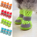 Non Slip Dog Shoes Summer Breathable Mesh Dogs Boots Outdoor Reflective Pet Shoes for Small Medium Dogs Puppys Zapatos Perros