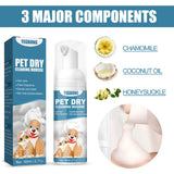 Waterless Cat Shampoo No Rinse Dogs Cats Cleaning Mousse Pet Grooming Supplies for Bathless Cleaning Odor Eliminator