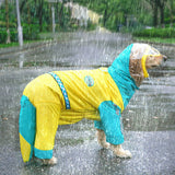 Dog Raincoat  Waterproof Dogface Large Dog Rain Coat Jacket Reflective Adjustable Pet Dog Raincoat with Hood Pet Supplies