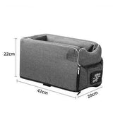 Portable Pet Dog Car Seat Central Control Nonslip Dog Carriers Safe Car Armrest Box Booster Kennel Bed For Small Dog Cat Travel