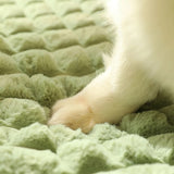 MADDEN Winter Warm Dog Mat Luxury Pad for Small Medium Dogs Plaid Bed for Cats Dogs Fluff Sleeping Removable Washable Pet Beds