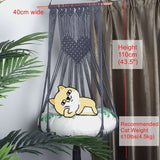 Big 40x120cm Cat Hammock Window Macrame Cute Pet Cat Beds Cat House Tent Kitten Cat Accessories with Cat Toys Collars Balls