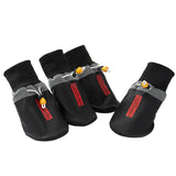 4pcs/set Dog Shoes English Printed Outwear Booties Adjustable Classic Breathable Four Seasons Large Size Pet Supplies