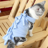 Cute Pet Recovery Suit Breathable Cat Surgery Clothing Stretchy Puppy Rehabilitation Weaning Shirts Anti Licking Pet Clothes