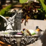 Solar Pump Water Fountain Energy Saving Floating Fountain With 5 Flower Shape Nozzles Bird Bath Swimming Pool Garden Decoration