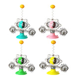 Cat Interactive Toy Windmill withing Catnip Funny Leakage Treat Dispenser Intelligence Training Suction Cup Puzzle Cat Toys
