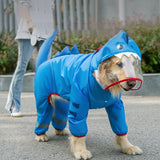 Dog Raincoat  Waterproof Dogface Large Dog Rain Coat Jacket Reflective Adjustable Pet Dog Raincoat with Hood Pet Supplies
