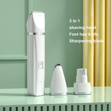 4 in 1 Pet Electric Hair Trimmer 5V USB With 4 Blades Professional Recharge Haircut For Dogs Cat Grooming Clipper Nail Grinder