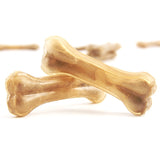 2/3/4/6/8 Inch Leather Cowhide Bone Molar Teeth Clean Stick Dog Chews Toys Puppy Natural Non-Toxic Food Treats Durable Pet Toy