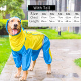 HOOPET Dog Raincoat Jumpsuit Rain Coat for Dogs Pet Cloak Labrador Waterproof Golden Retriever Jacket
