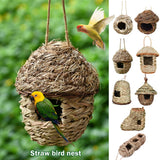11 Styles Birds Nest Bird Cage Natural Grass Egg Cage Bird House Outdoor Decorative Weaved Hanging Parrot Nest Houses