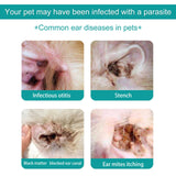 Dog Ear Cleaner Pets Otic Cleanser Drops Mild Cleansing Oil For Dogs & Cats Ear Cleansing Earwax Removal And Deodorization