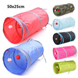 7 Color Funny Pet Cat Cave Tunnel Cat Play Rainbown Tunnel Brown Foldable 2 Holes Cat Tunnel Kitten Toy Bulk Toys Rabbit Tunnel