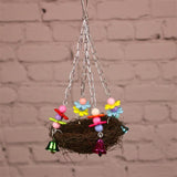 Natural Coconut Shell Bird Cages Parrot House Nesting House Cage With Hanging Lanyard For Small Pet Parakeets Finches Sparrows