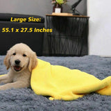 Quick-drying Pet Dog and Cat Towels Soft Fiber Towels Water-absorbent Bath Towel Convenient Pet Shop Cleaning Towel Pet Supplies
