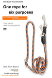 2.6M Hands Free Dog Slip Leash for Running Multifunctional Dog Training Leads Nylon Double Leash for Puppy Small &amp; Large Dogs