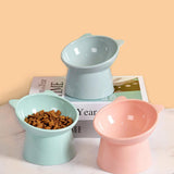 High Foot Dog Bowl Bowl 45°neck Protector Pet Pet Bowl Feeder Bowl Water Anti-overturning Food Feeding Pet Cup Y3a8