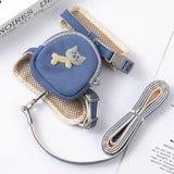 Adjustable Chest Strap For Dogs Cat Snack Bag Collar Portable Pet Outdoor Walking Harness With Leashes Pet Accessories