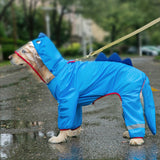 Dog Raincoat  Waterproof Dogface Large Dog Rain Coat Jacket Reflective Adjustable Pet Dog Raincoat with Hood Pet Supplies