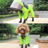 Pet Dog Raincoat Transparent Hooded Jumpsuit Dogs Waterproof Coat Water Resistant Clothes for Dogs Cats Jacket Pet Supplies