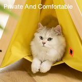 Mewoofun Pet Teepee Cat Sturdy Hammock Bed House Portable Folding Tent Easy Assemble Fit for Dog Puppy Cat Indoor Outdoor
